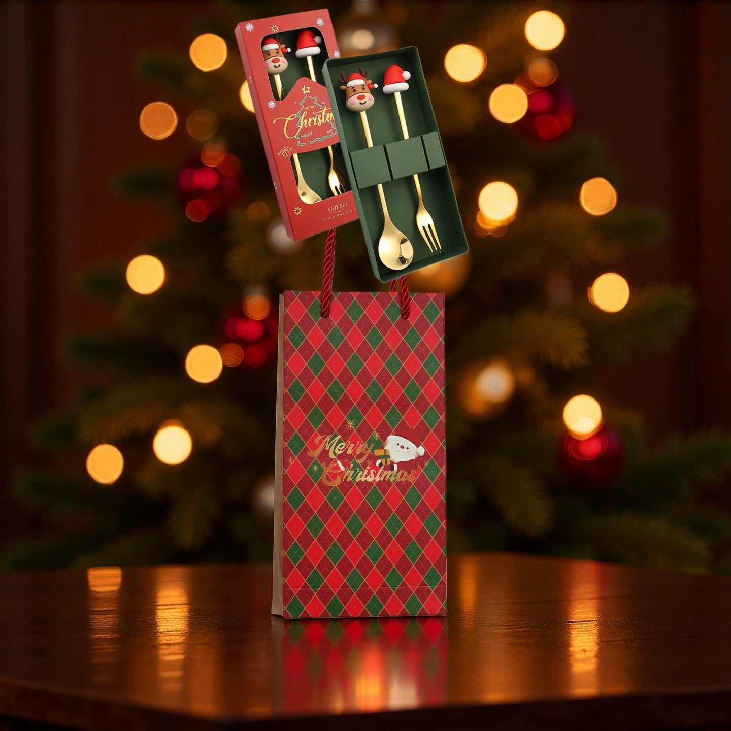 Stainless Steel Coffee Stir Spoon Christmas Gift