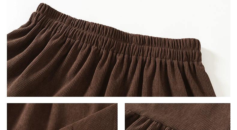 Aigetam Ruffled Cake Skirt for Women, New Autumn and Winter Elastic Waist Design, Mid-Length Long Skirt for Women