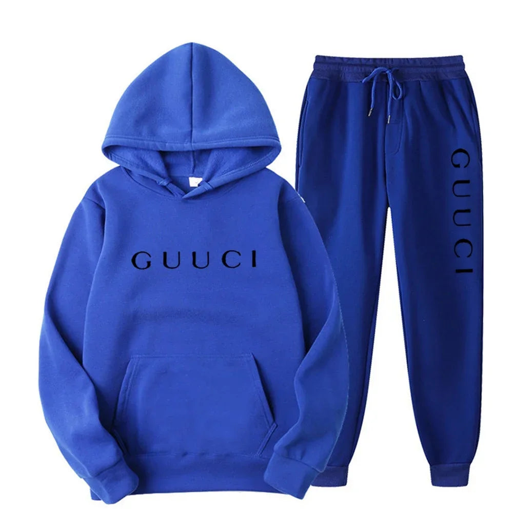 men's and women's hoodie + jogging pants two-piece set