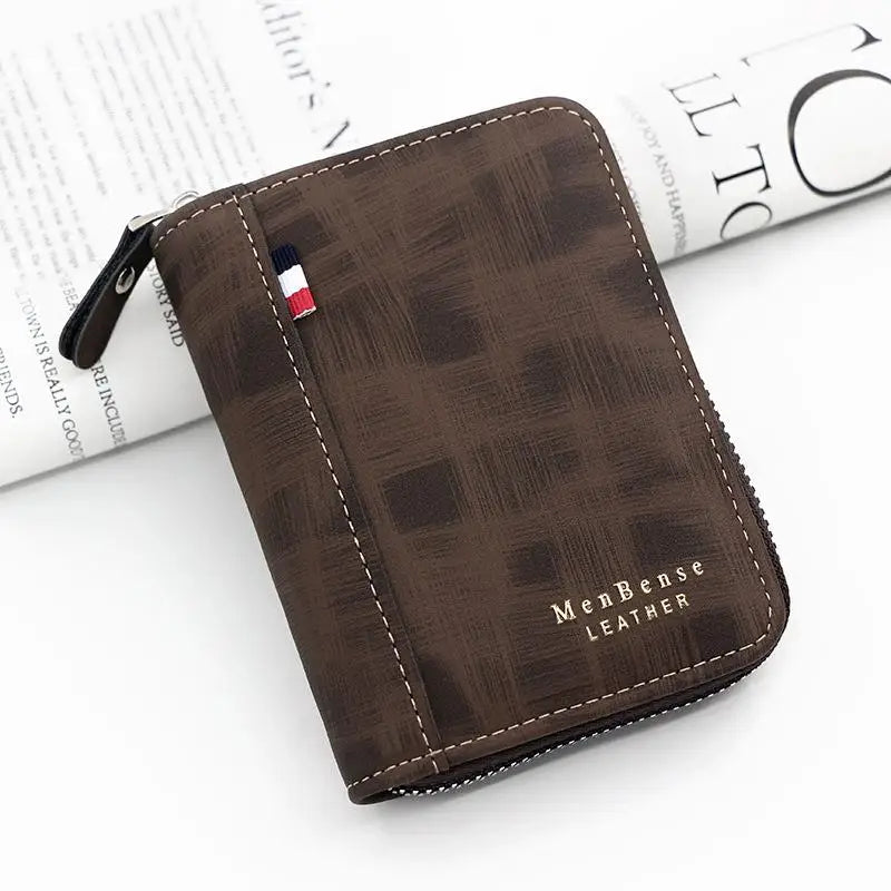 Men's Wallet Made Of Leather Wax Oil Skin Purse For Men Coin Purse