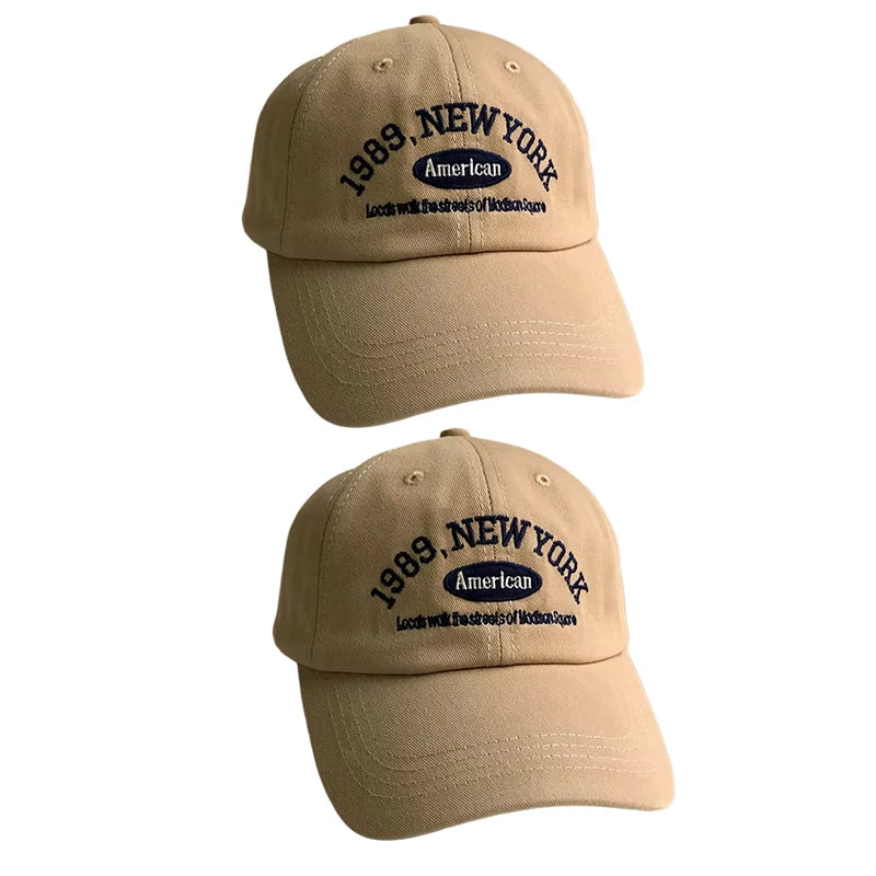Korean Retro Baseball Hat Women's Autumn Winter Versatile Ins Street Letter Embroidered Caps Summer Couple Men