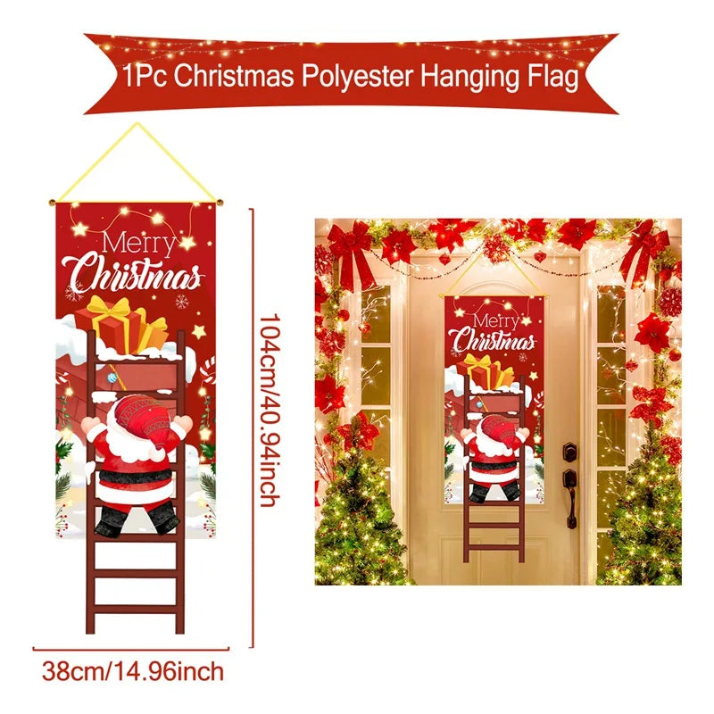 Christmas Hanging Flag Merry Christmas Decoration