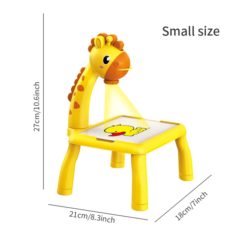 Electric deer projection drawing board multi-functional writing board learning drawing can erase coloring educational toys