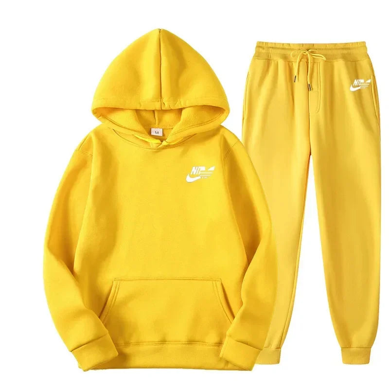 Two Piece Sets Sweatshirts Men Women Street Los Fashion Printed Sports Suit