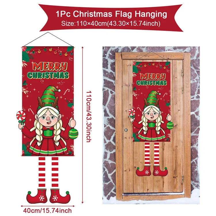 Christmas Hanging Flag Merry Christmas Decoration