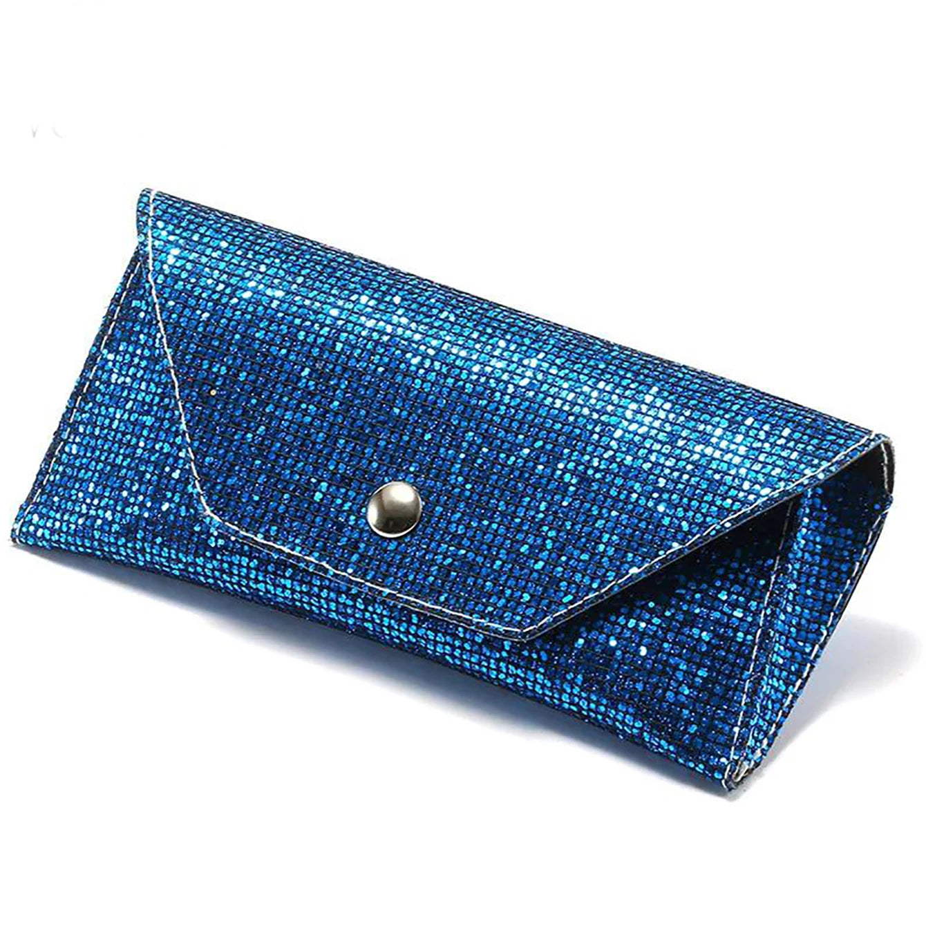 1pc Retro Soft Sequined Leather Sunglasses Case Portable Neutral
