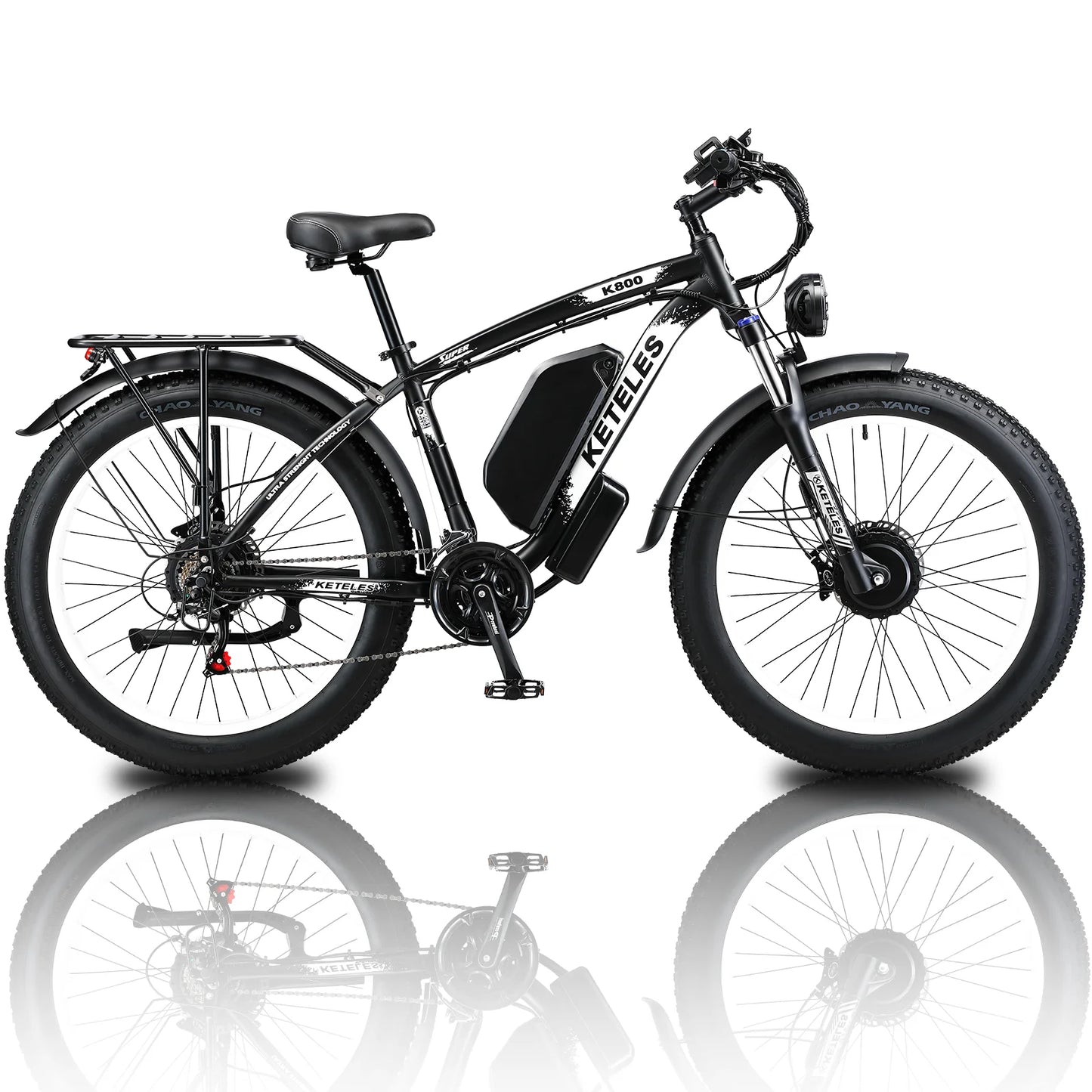 Electric Bike 2000W Dual Motor 48V23AH Lithium Battery E Bike Hydraulic Disc Brake 26 Inch All-terrain Fat Tire Electric Bicycle