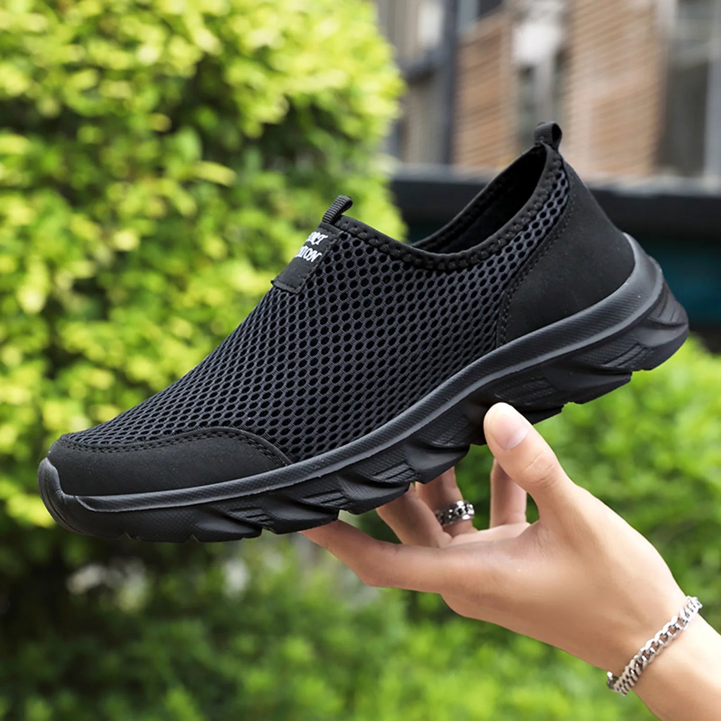Simple Pure Color Mesh Breathable Comfortable Zapatillas Informales