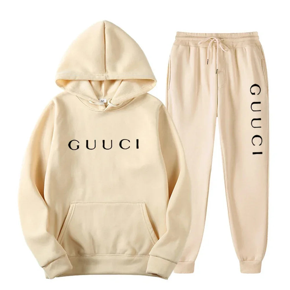 men's and women's hoodie + jogging pants two-piece set