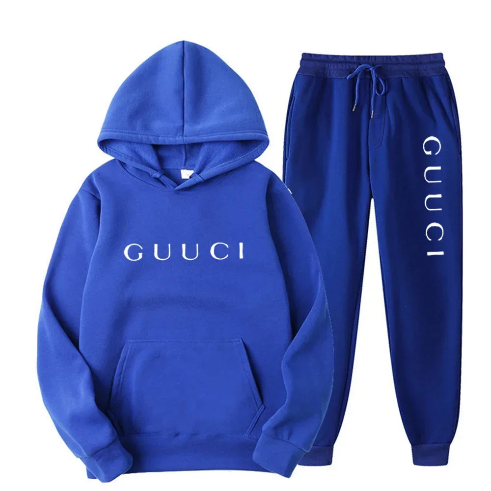 men's and women's hoodie + jogging pants two-piece set