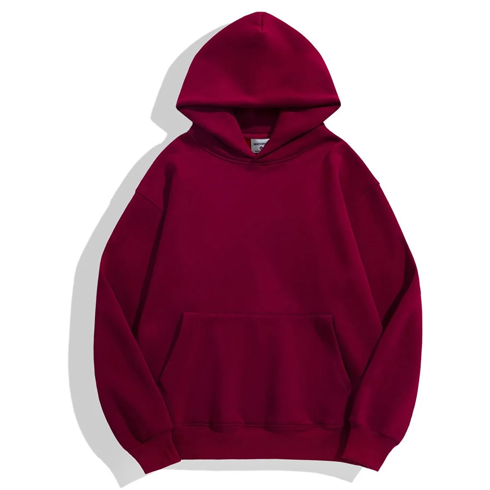 Men Thickened Tight Polar Fleece Pullover Hoodie Women Sweatshirt