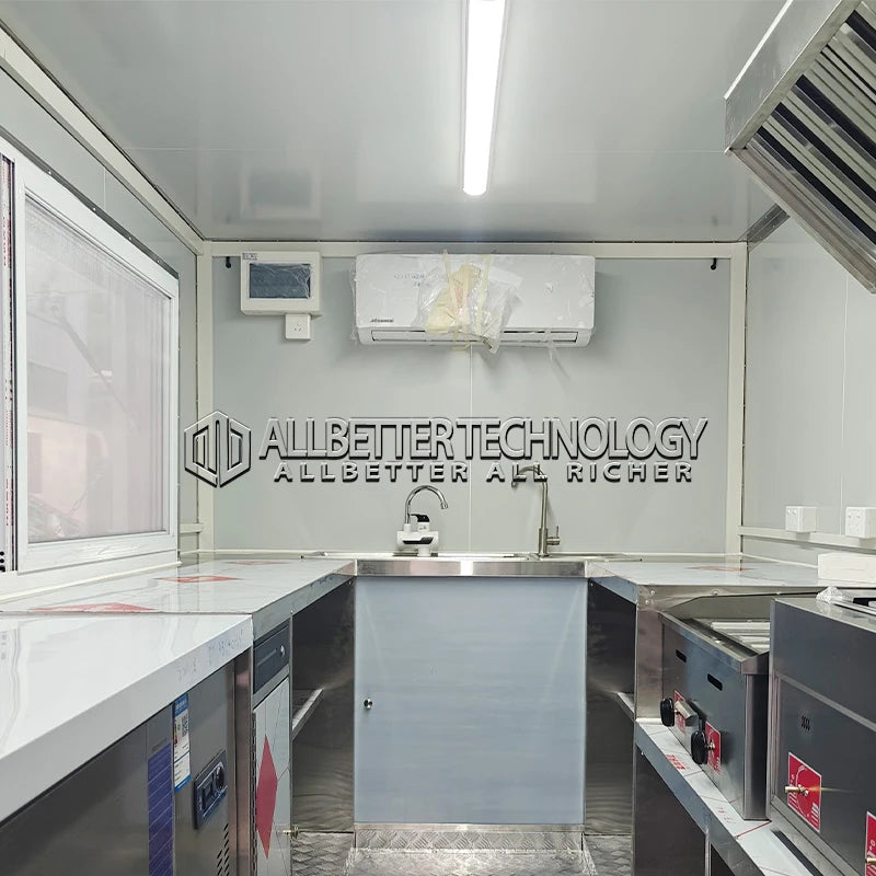Allbetter Fully Equipment Mobile Food Truck Fast Bbq Pizza Food Trucks Concession Food Trailer with Extension for Small Business