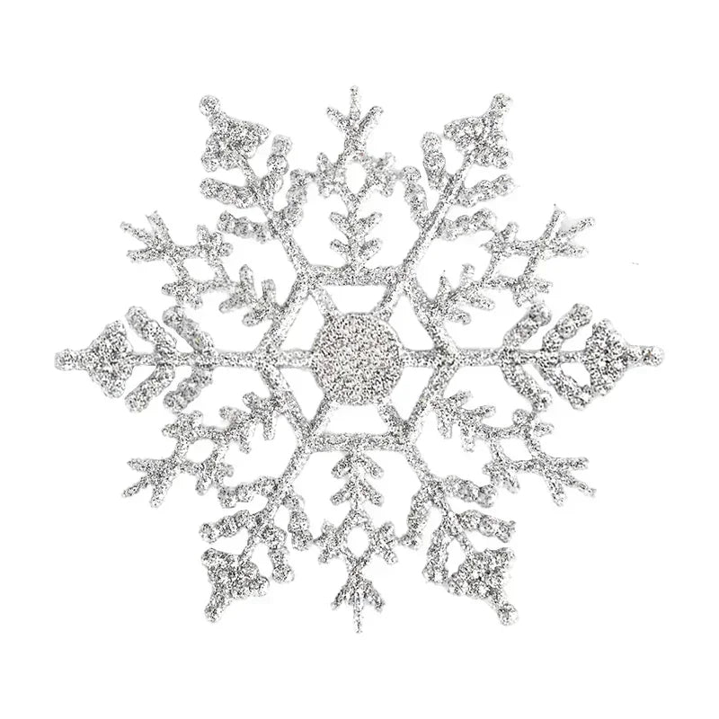Pack Of 24/12/6 Pieces Snowflakes For Christmas Tree Decoration Blue Snowflakes