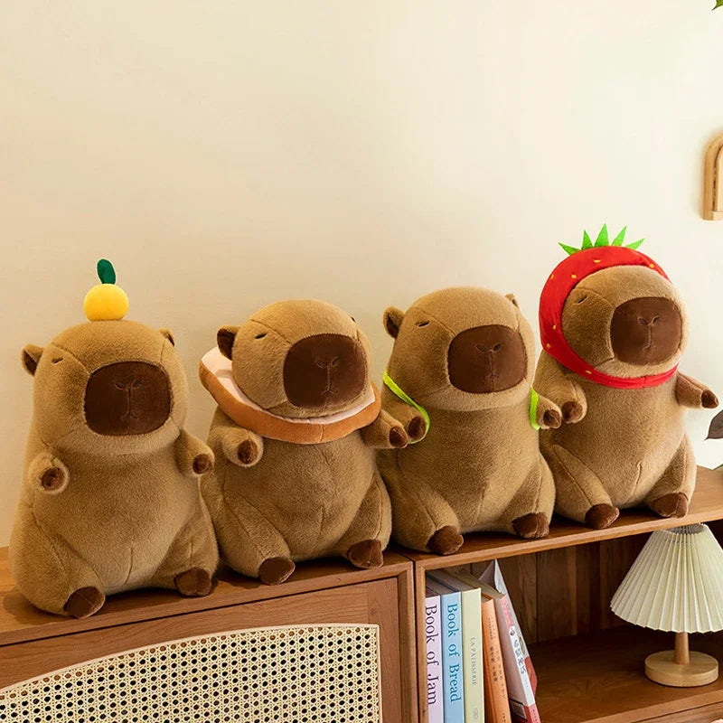 25cm Series Capybara Plush Simulation Capibara Anime Fluffty Toy Cute Doll Stuffed Animals Soft Doll Plush Christmas Gifts