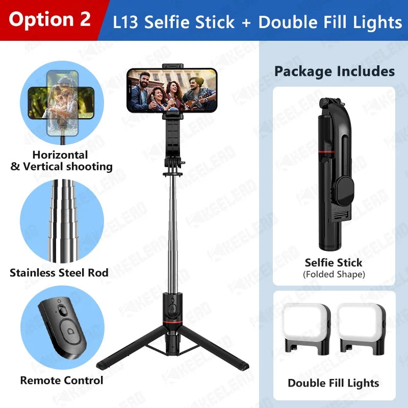 Wireless Selfie Stick for Smartphone, 44 Inch Tripod with Bluetooth Remote,