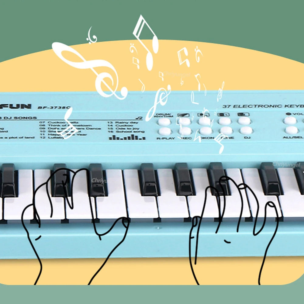 37 Keys Kids Electronic Piano Organ keyboard with Microphone Education Toys Musical Instrument Children Boy Girl Gifts