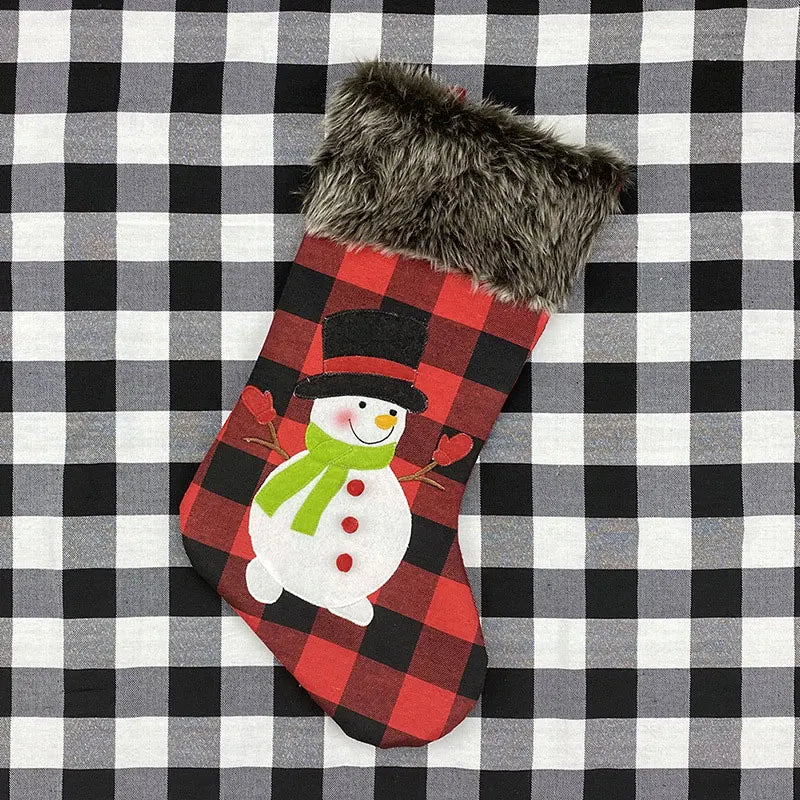 Christmas Stocking Gift Candy Bag Large 2025 New Year Oversize Sock