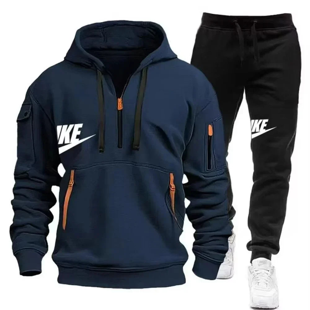 2025 New men's autumn and winter suit zipper hoodie