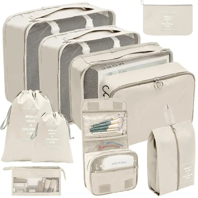 7/8/9/10 Pcs Set Travel Organizer Storage Bags