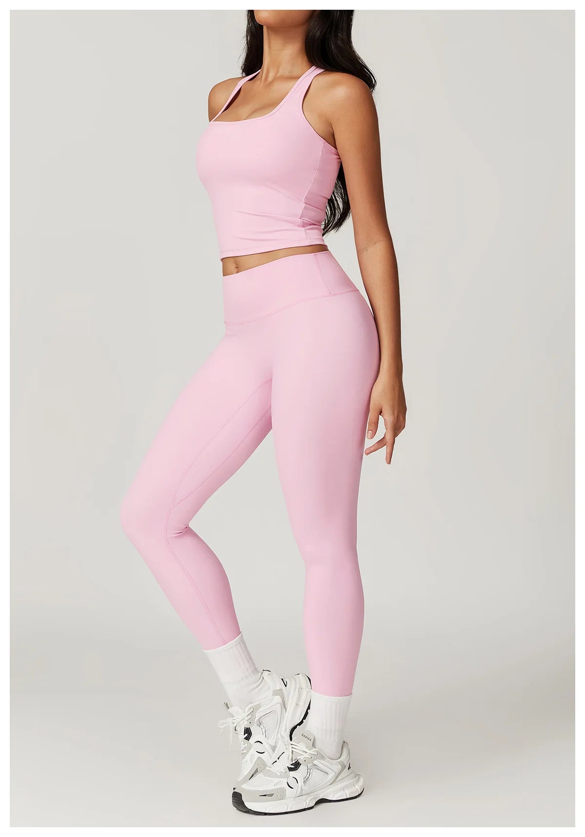 Two Pieces Fitness Yoga Set Women Gym Push Up Running Sportswear Female High Waist Tracksuits Workout Clothers Athletic Wear