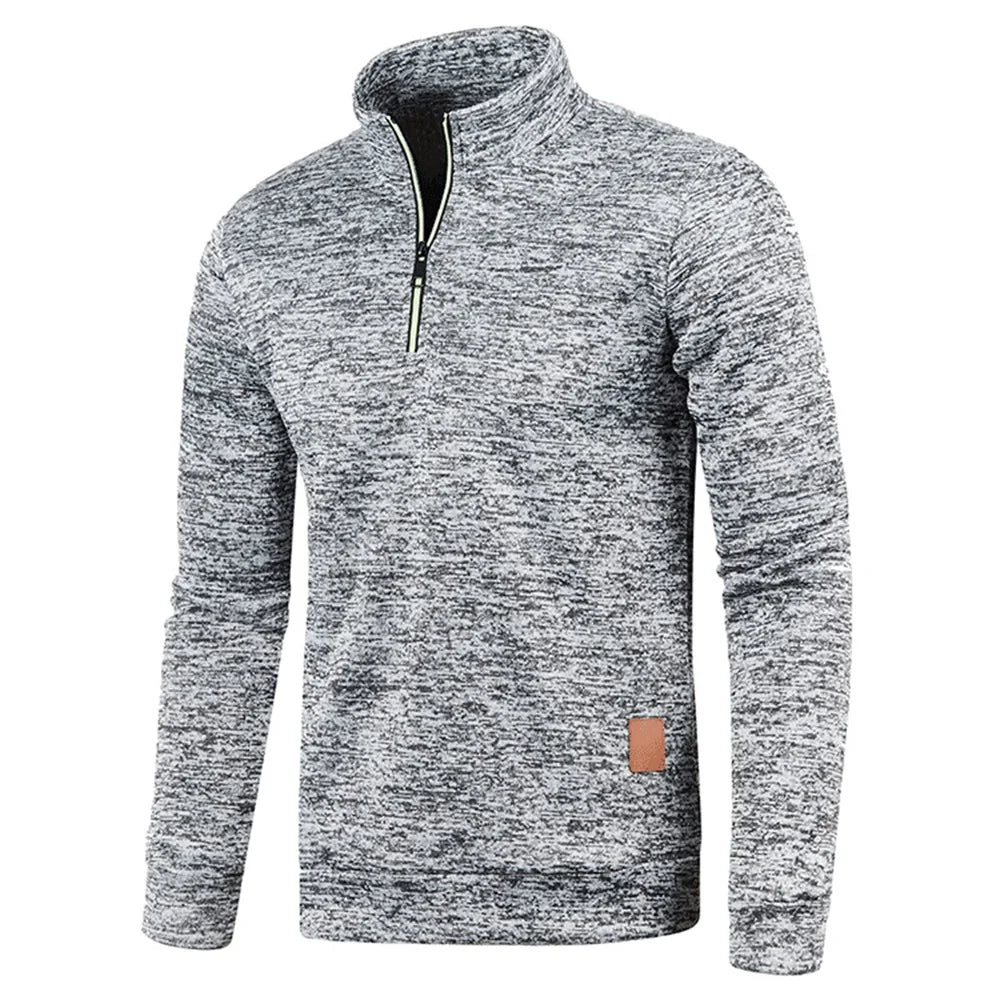 Men Sweatshirts Spring Thicker Pullover Half Zipper Pullover