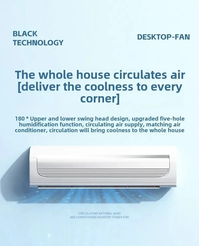 Air Conditioner Portable 3 in 1 Fan Mini Cooler Home House LED Humidifier For Bedroom Small Living Room Water Summer Fans Desk