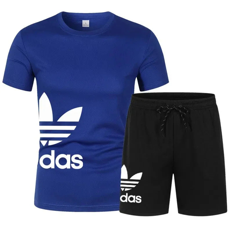 Men's shorts set, two-piece set, luxury designer clothing, fashionable garter, gym.