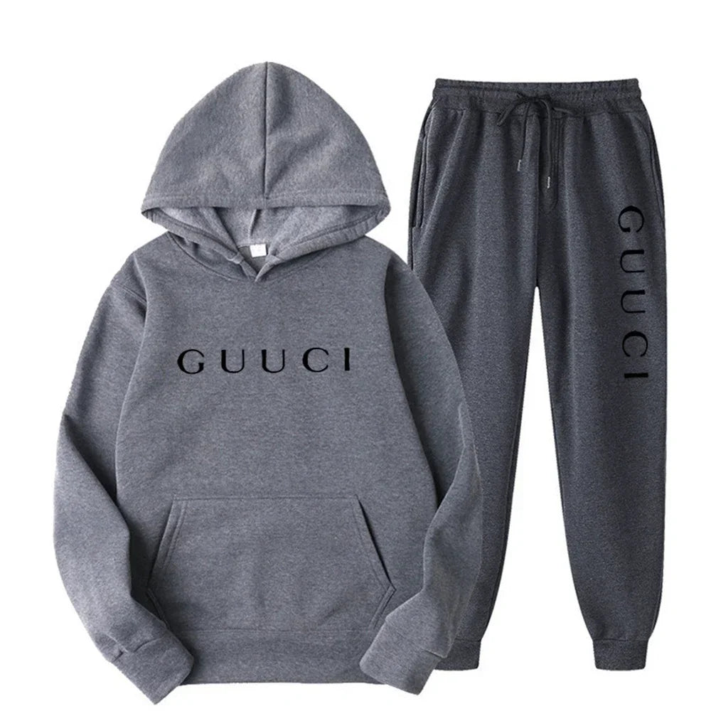 men's and women's hoodie + jogging pants two-piece set
