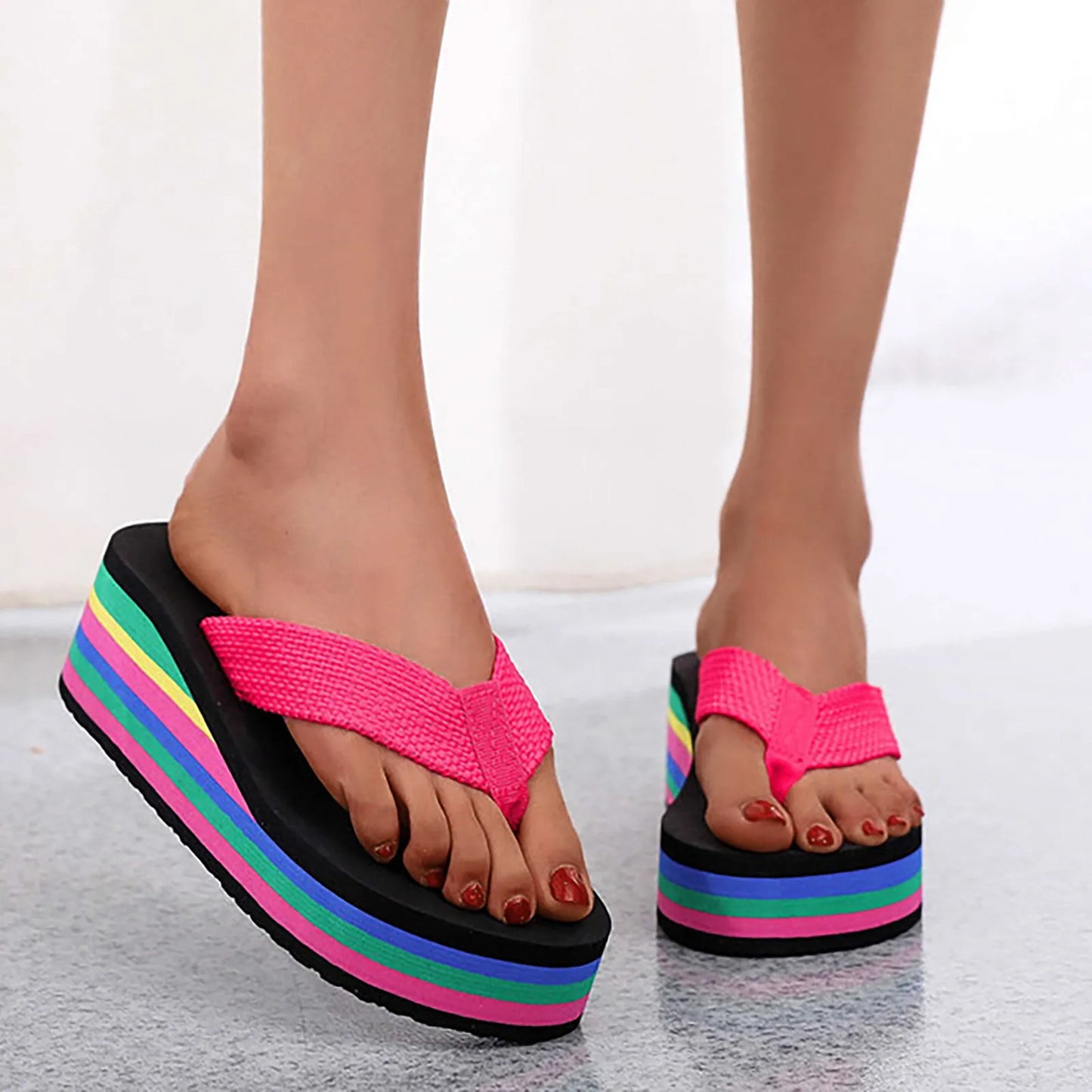 Beach Flip Flops Color Slides 2023 Slippers Women