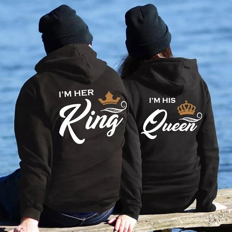 Her King or His Queen Lover Hoodies