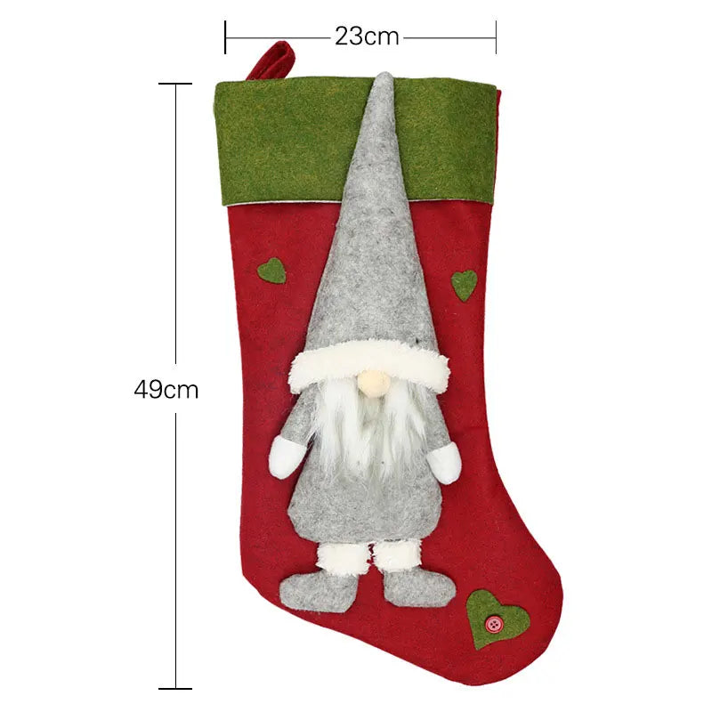 Christmas Stocking Gift Candy Bag Large 2025 New Year Oversize Sock