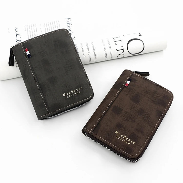 Men's Wallet Made Of Leather Wax Oil Skin Purse For Men Coin Purse