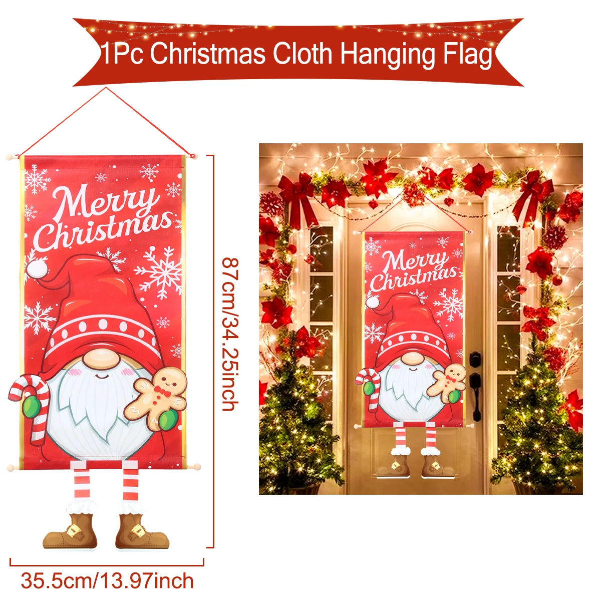 Christmas Hanging Flag Merry Christmas Decoration
