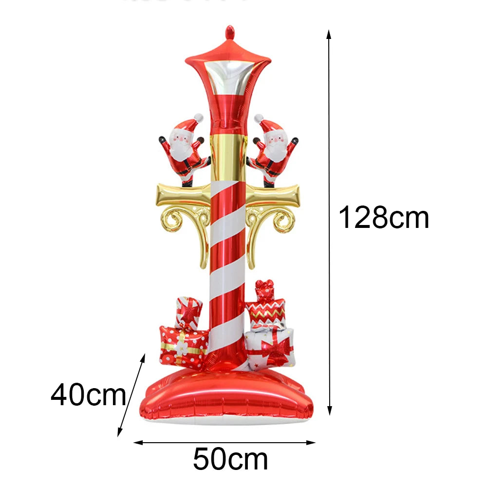 Christmas Inflatable Reindeer Balloons Standing Elk Xmas Gift Box Foil Balloons Christmas Birthday Decoration kids Party Ballons