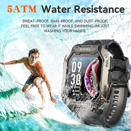 Sport Fitness 5ATM Waterproof  Smart Watch