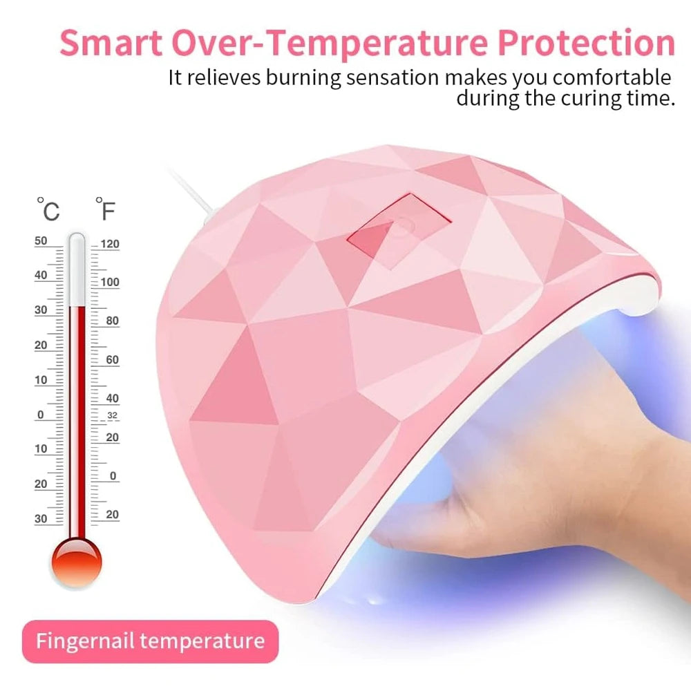 LULA Cabin UV LED Nail Gel Led Lamp for Nails Accessories Professional Material Nail Drying Lamp for All Manicure
