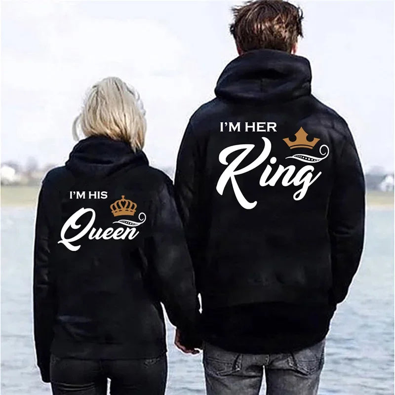 Her King or His Queen Lover Hoodies