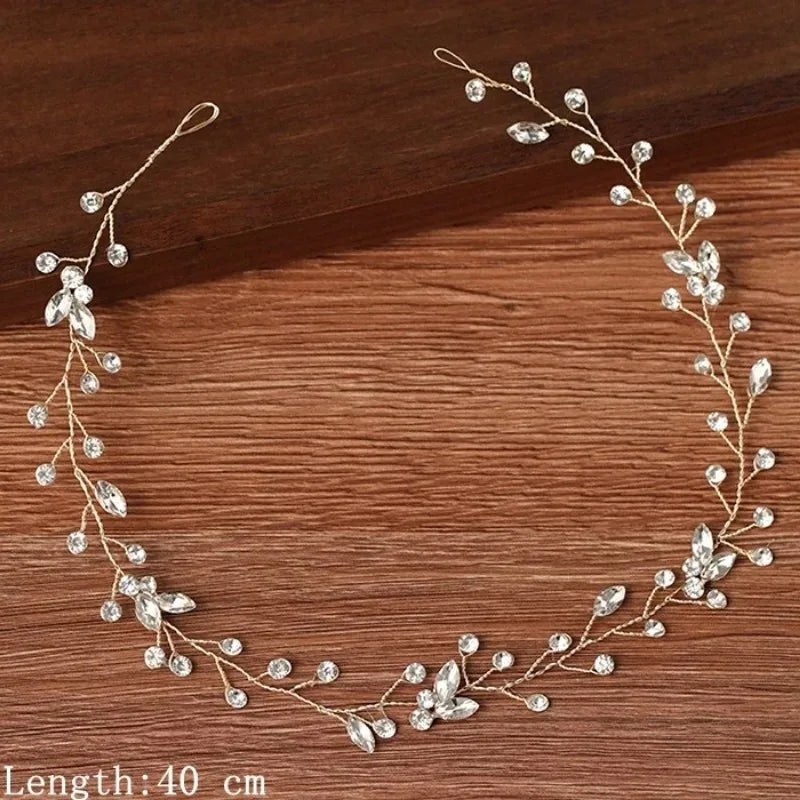 Women Headbands Hair Jewelry Wedding Hair Accessories For Women Pearl Rhinestone Headband Bride Tiara Hairbands Accessories