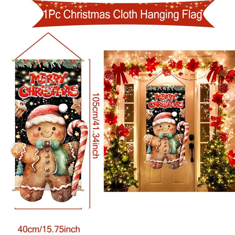 Christmas Hanging Flag Merry Christmas Decoration