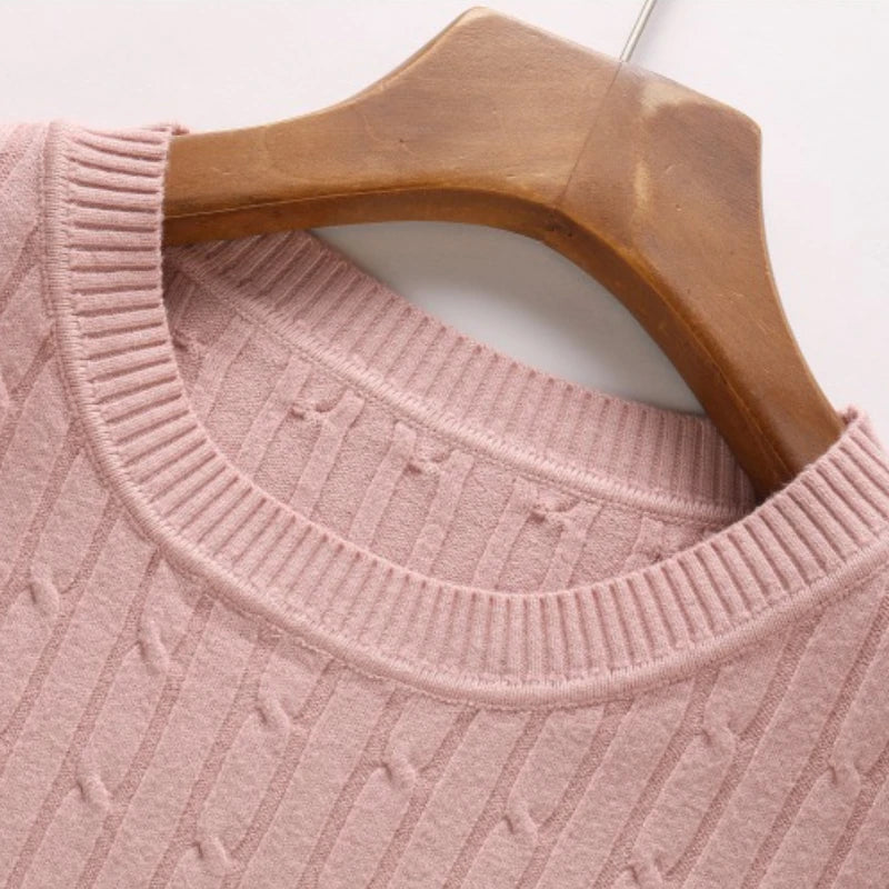 Women Cable-knit Thickening Sweater