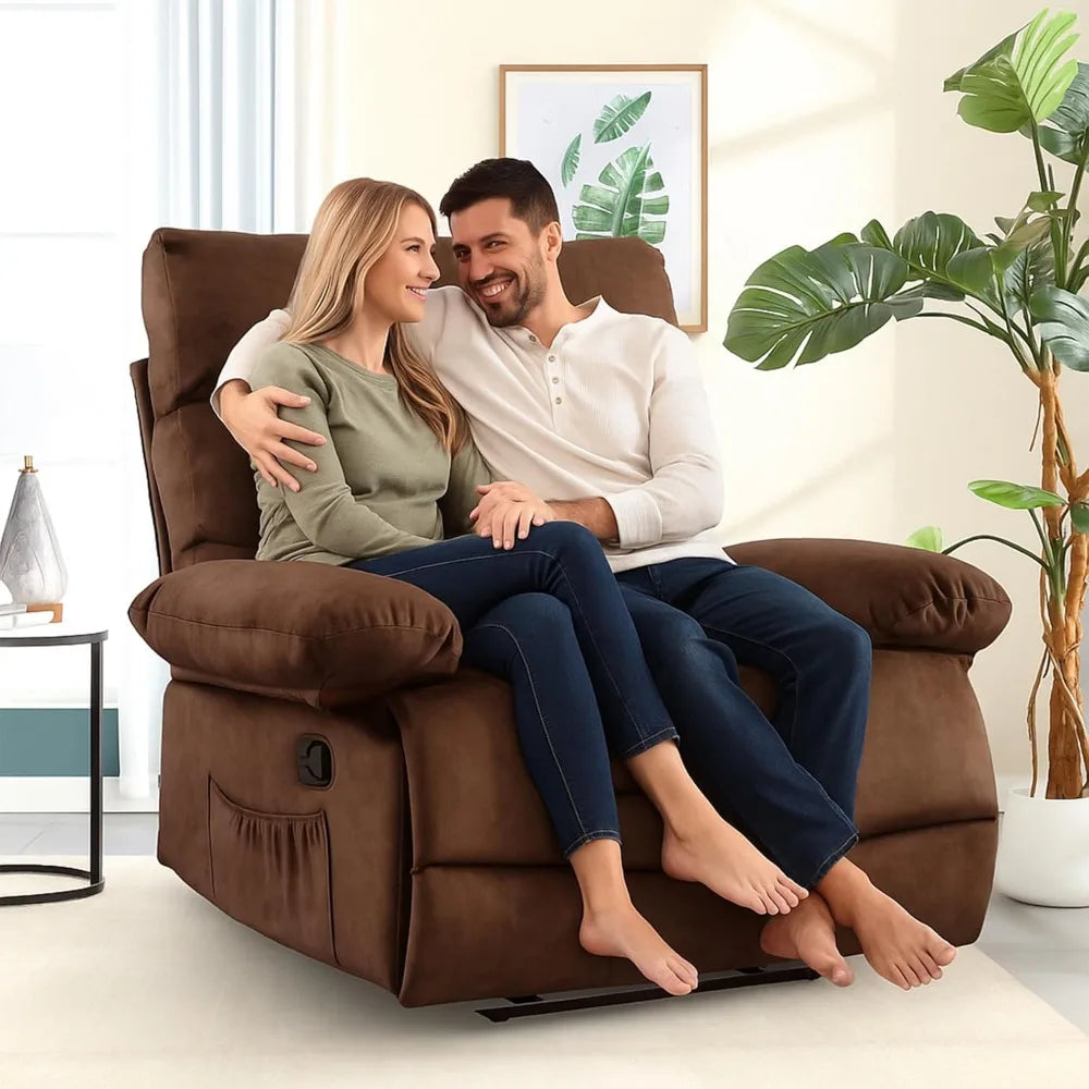 Oversized Recliner Chair – Extra Wide 28.3" Seat, 350 lbs Capacity Recliner for Large Adults, Big and Tall PU Leather Living Roo