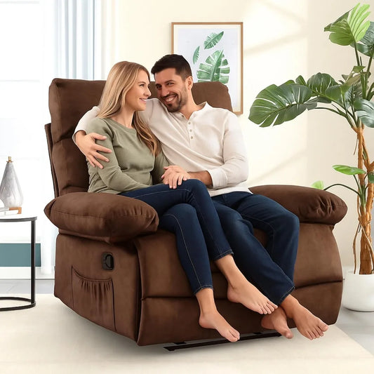Oversized Recliner Chair – Extra Wide 28.3" Seat, 350 lbs Capacity Recliner for Large Adults, Big and Tall PU Leather Living Roo