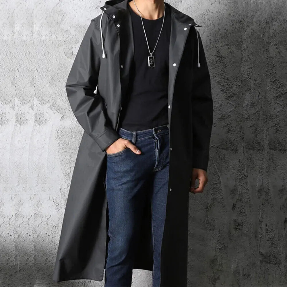 Raincoats for Adults Reusable, EVA Rain Ponchos Lightweight Rain Coat Waterproof Rain Gear for Men and Women