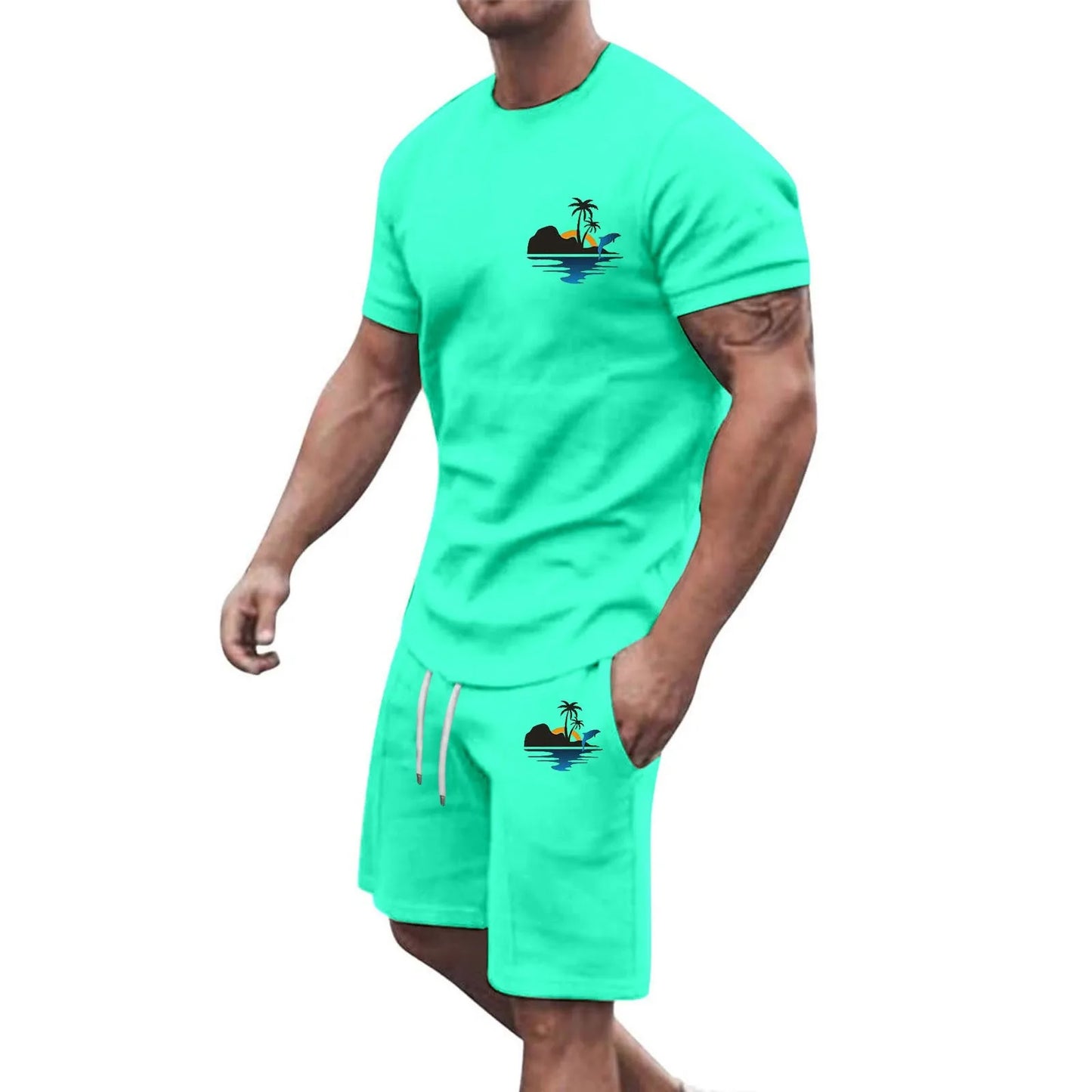 Tracksuit Set Beach Shorts For Men