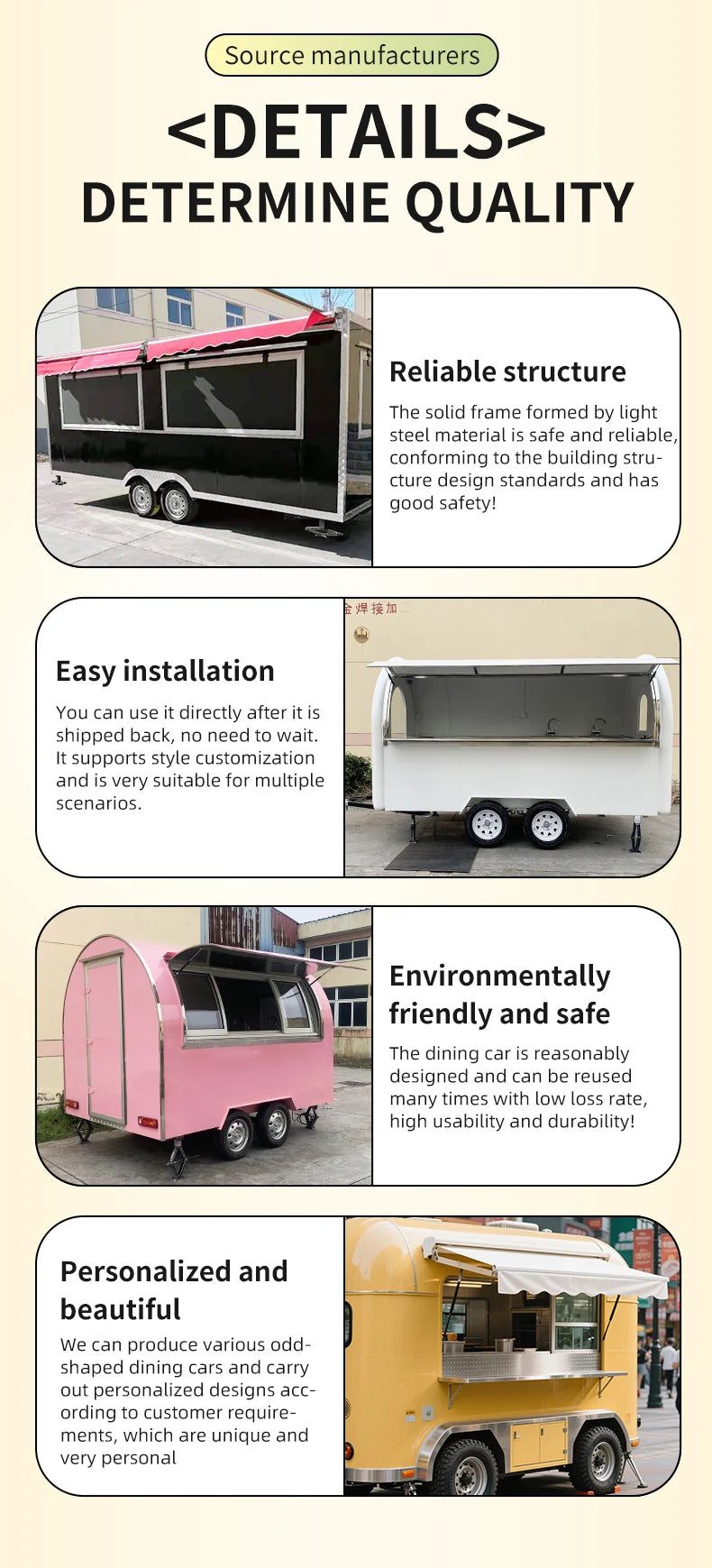 Fully Equipped Fast Food Truck for Sale Mobile BBQ Ice Cream Coffee Cart for Snacks Candy Chips food trailer truck for sale