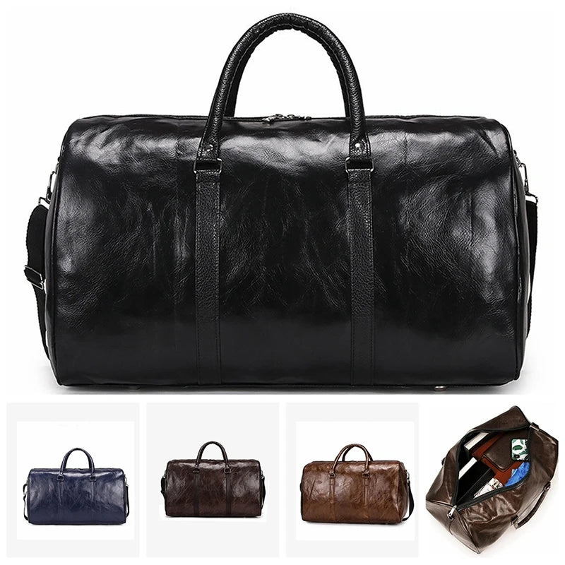 Leather Travel Bag Large Duffle