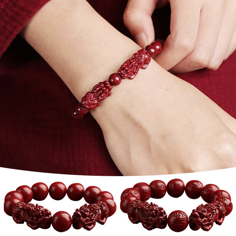 FengShui Pixiu Charms Cinnabar Bracelet Pixiu