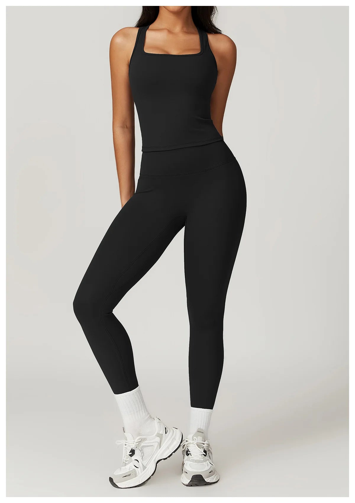 Two Pieces Fitness Yoga Set Women Gym Push Up Running Sportswear Female High Waist Tracksuits Workout Clothers Athletic Wear