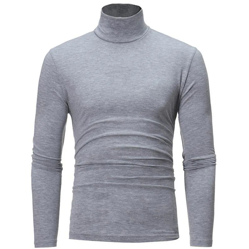 Autumn Winter Men's High Neck Apparel Pullover Thermal Tops