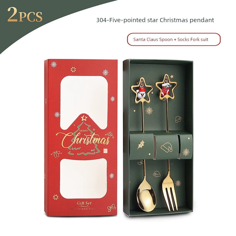 Stainless Steel Coffee Stir Spoon Christmas Gift